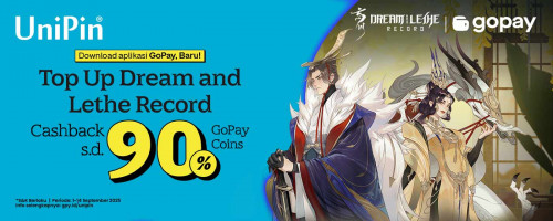 Dapatkan Cashback 90% hingga 12.000 GoPay Coins Top Up Dream and The Lethe Record Pakai GoPay!